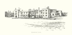 Penshurst Place (litografia) autorstwa Duncan Moul
