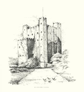 Zamek Rochester (litografia) autorstwa Duncan Moul