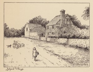Sussex: Ashurst Village (litografia) autorstwa Duncan Moul