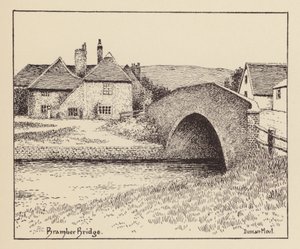 Sussex: Bramber Bridge (litografia) autorstwa Duncan Moul