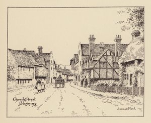 Sussex: Church Street, Steyning (litografia) autorstwa Duncan Moul