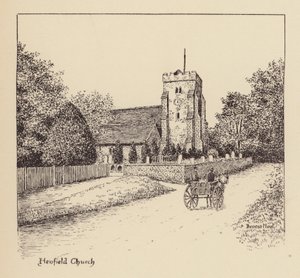 Sussex: Kościół Henfield (litografia) autorstwa Duncan Moul