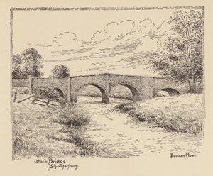 Sussex: Mock Bridge, Shermanbury (litografia) autorstwa Duncan Moul