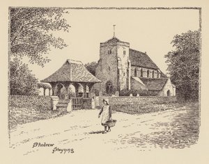Sussex: St Andrew, Steyning (litografia) autorstwa Duncan Moul