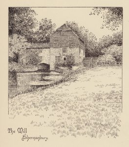Sussex: The Mill, Shermanbury (litografia) autorstwa Duncan Moul