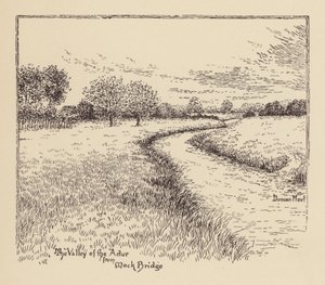 Sussex: Dolina Adur z Mock Bridge (litografia) autorstwa Duncan Moul