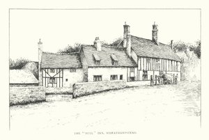 The "Bull" Inn, Wheathampstead (litografia) autorstwa Duncan Moul