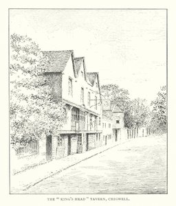 Tawerna "Głowa Króla", Chigwell (litografia) autorstwa Duncan Moul