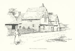 The Village, Little Dunmow (litografia) autorstwa Duncan Moul