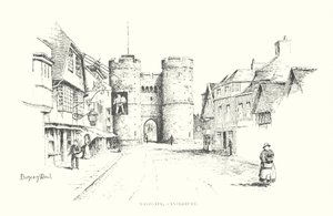 Westgate, Canterbury (litografia) autorstwa Duncan Moul