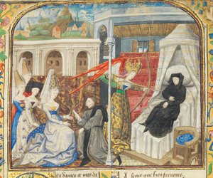 Strona z "La Belle Dame Sans Merci" Alaina Chartiera, Paryż, początek XV w.