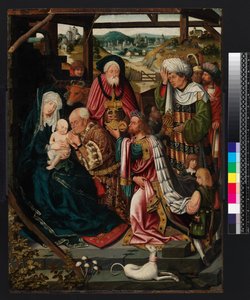 Adoracja królów, 1520 autorstwa Dutch School