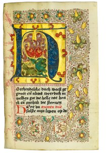 Godzinki i Modlitewnik w języku niderlandzkim, Dolna Nadrenia, Emmerich, Kleve, ok. 1480 autorstwa Dutch School