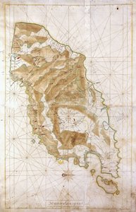 Wykres wyspy Timor, c.1760 autorstwa Dutch School
