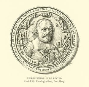 Medal pamiątkowy admirała Michiela de Ruyter autorstwa Dutch School