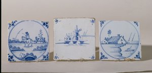 Płytki Delft, ok. 1750-1800 (ceramiczne) autorstwa Dutch School