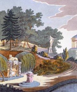 Dekoracje ogrodowe, z Magazine of Garden Gems G. van Laara, opublikowane 1802 autorstwa Dutch School