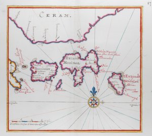 Wyspa Ceram (Seram), Indonezja. autorstwa Dutch School