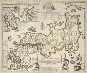 Mapa Japonii autorstwa Dutch School