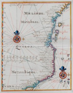 Mapa Mombasy, Afryka Wschodnia. autorstwa Dutch School