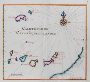 Mapa Wysp Kanaryjskich. autorstwa Dutch School