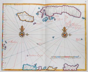 Mapa przedstawiająca Bouro i Ceram (Seram), Indonezja. autorstwa Dutch School