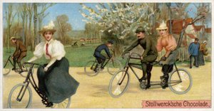 Mężczyźni i kobiety na rowerach autorstwa Dutch School