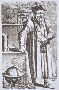 Portret Williama Postela (1510-81), z jego De Universitate, Leyden, 1643, ilustrowany w History of Magic, wydanej pod koniec XIX wieku autorstwa Dutch School