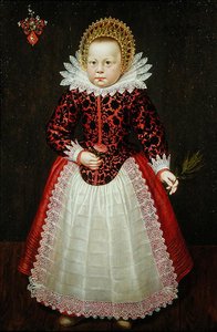 Portret dziecka (olej na panelu) autorstwa Dutch School