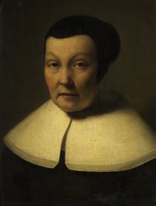 Portret starszej pani (olej na płótnie) autorstwa Dutch School