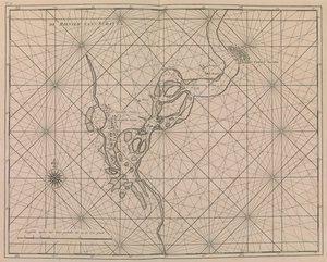 Podejście do rzeki w Surat, ok. 1726 r. (druk) autorstwa Dutch School
