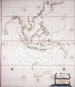 Mapa morza na wschód od Indii" autorstwa Dutch School