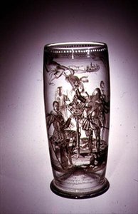Humpen emaliowany w sepii, początek XVII w. (szkło) autorstwa Dutch School