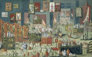 Sklep sprzedający chińskie towary, 1680-1700 autorstwa Dutch School