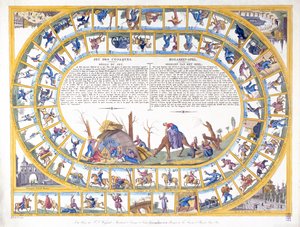 Gra kozacka z ilustracjami różnych typów żołnierzy rosyjskich, ok. 1815-16 autorstwa Dutch School