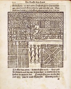 Szkolenie i sadzenie w ogrodzie, z The Dutch Gardener, Johann van der Groen, opublikowane 1699 autorstwa Dutch School