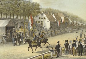 Wyścig kłusaków o Złoty Bicz, Leeuwarden, 24 lipca 1830 r autorstwa Dutch School