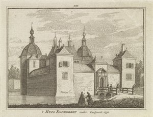 Widok na zamek Endegeest, Oegstgeest, Holandia autorstwa Dutch School