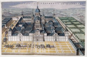 Widok na Escorial w Madrycie, ok. 1662-5 autorstwa Dutch School