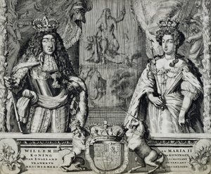 Wilhelm III (1650-1702) i Maria II (1662-94), ok. 1688-94 autorstwa Dutch School