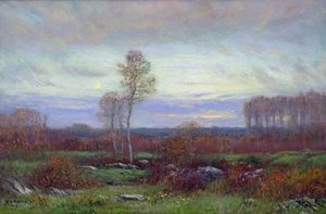 Jesienny wieczór (olej na płótnie) autorstwa Dwight William Tryon