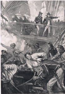 How They Fought in the Days of Old, ilustracja z "British Battles on Land and Sea", wydana przez Cassell, Londyn, ok. 1910 r.