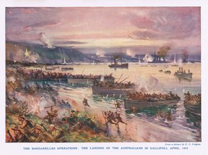Operacje dardanelskie: Lądowanie Australijczyków w Gallipoli, kwiecień 1915 r.