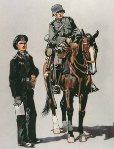 Oficer czołgu i żołnierz konny Armii Niemieckiej autorstwa E. (after) Dobrich