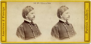 Nathaniel Prentice Banks (1816-94), amerykański polityk i generał armii Unii (zdjęcie stereofoniczne)