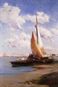 Statek rybacki z Rivere degli Schiavoni, Wenecja, dalej,