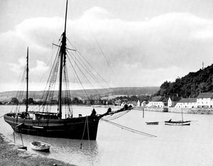 Minehead z muru portowego, Somerset, 1924-1926.