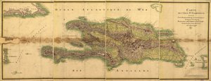 Mapa Wyspy Santo Domingo autorstwa E. Beaucosté