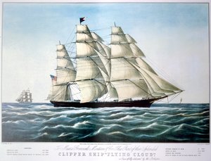 „Clipper Ship Flying Cloud”, 1851-1907 autorstwa E Brown Jr