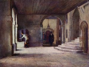 Eton: The Cloisters (kolor lito) autorstwa E. D. Brinton